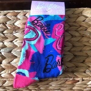 Barbie bold print crew socks